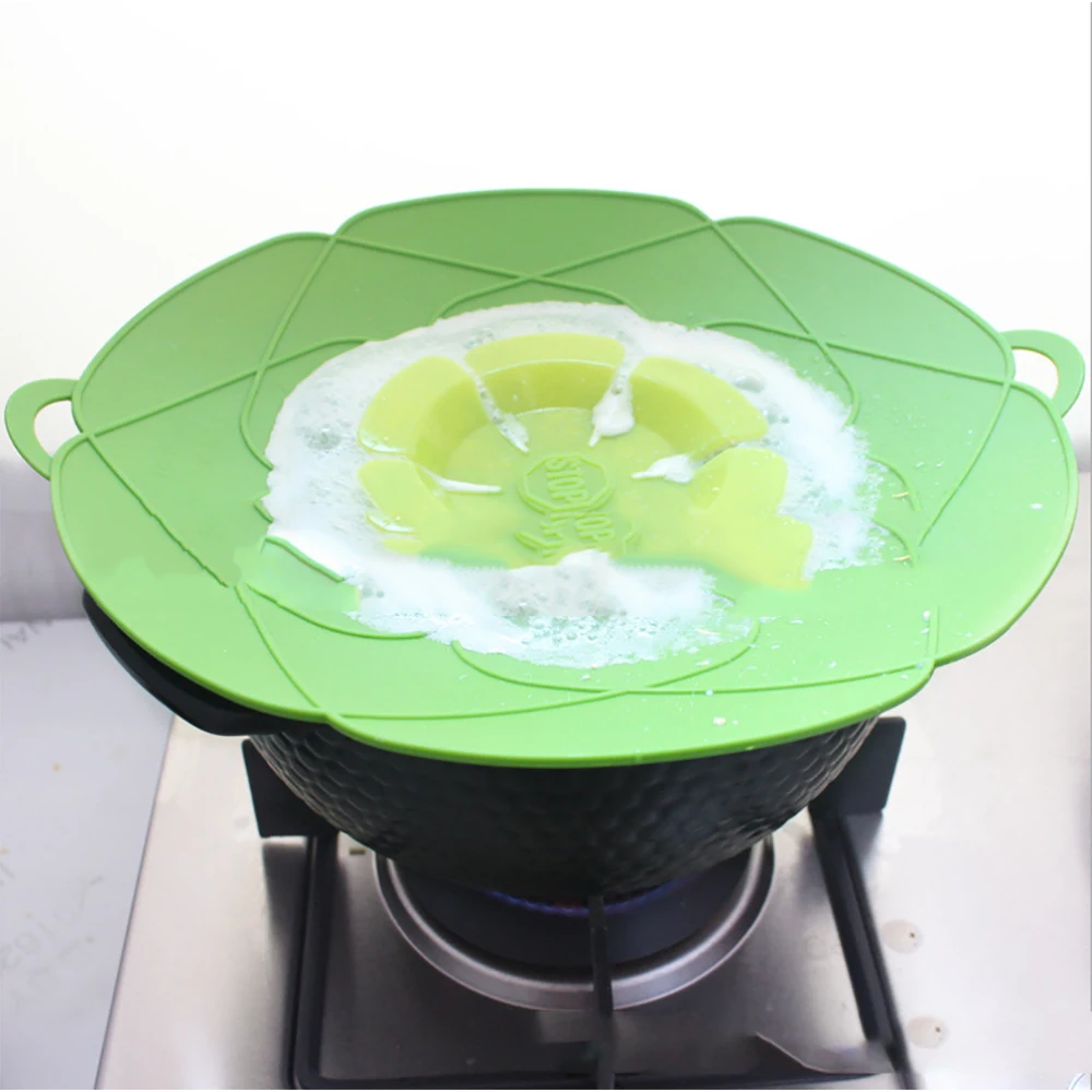 

1pc Silicone Lid Spill Stopper Cover For Pot Pan Kitchen Accessories Cookware Kitchen Gadgets Cooking Tools