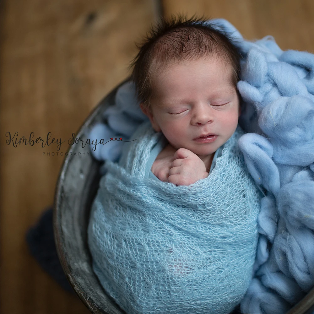 5 шт./лот 40x150 см стрейч Мягкий Вязаный ангорковый одеяла для новорожденных для маленьких мальчиков девочек одеяло для фото вязаный детский костюм Newborn Props