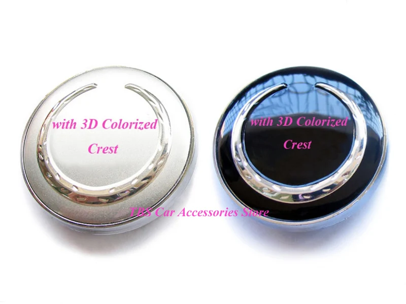 

4pcs 60MM Silver or Black 3D Colorized Crest Logo Wheel Center Hub Cap Cover 3D Emblem Badge Wheel Rims for Cadillac Car Styling