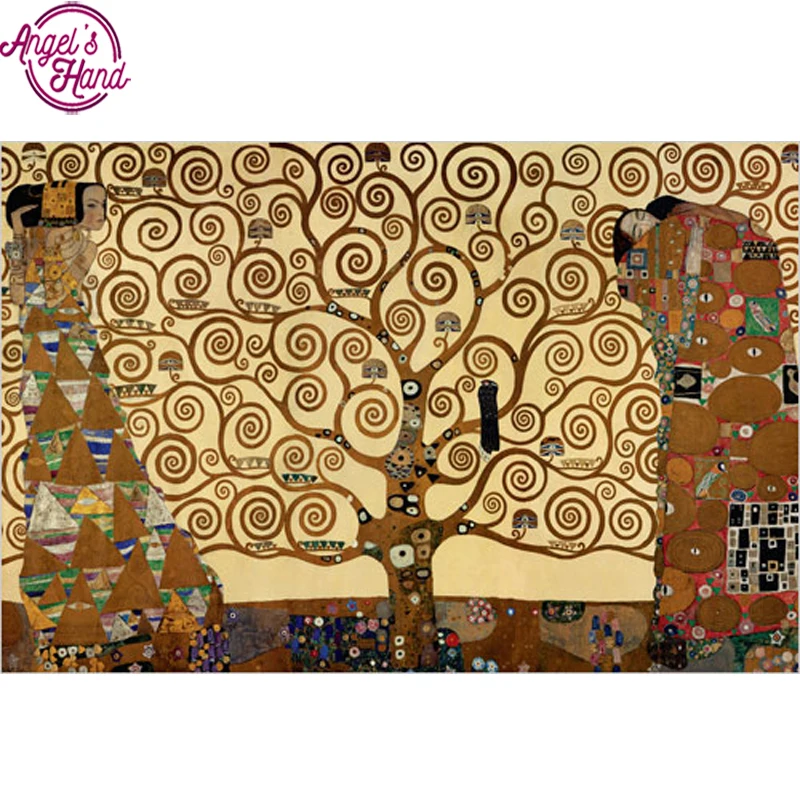 

Full Square Diamond 5D DIY Diamond Painting Klimt Tree of Life Embroidery Cross Stitch Rhinestone Mosaic Painting Decor Gift