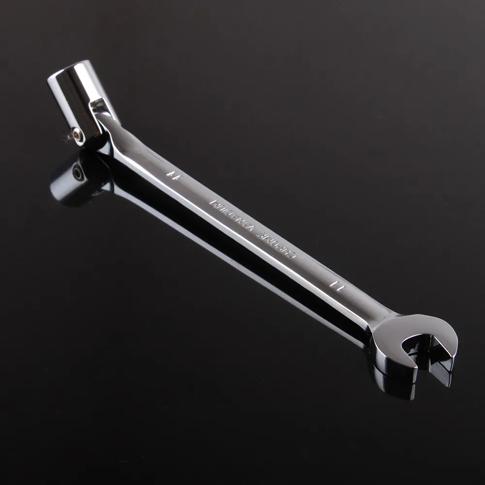11 мм метрики поворотная головка комбинированный разъем гаечный ключ, хром-ванадий