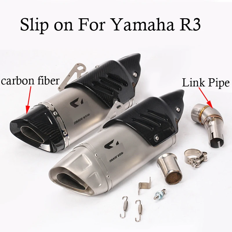 Slip on выхлопных газов для Yamaha R3 полный мотоцикл выхлопной системный глушитель с подключением трубы ссылку мотоцикл выхлопной трубы с лазерной маркировки/стикер