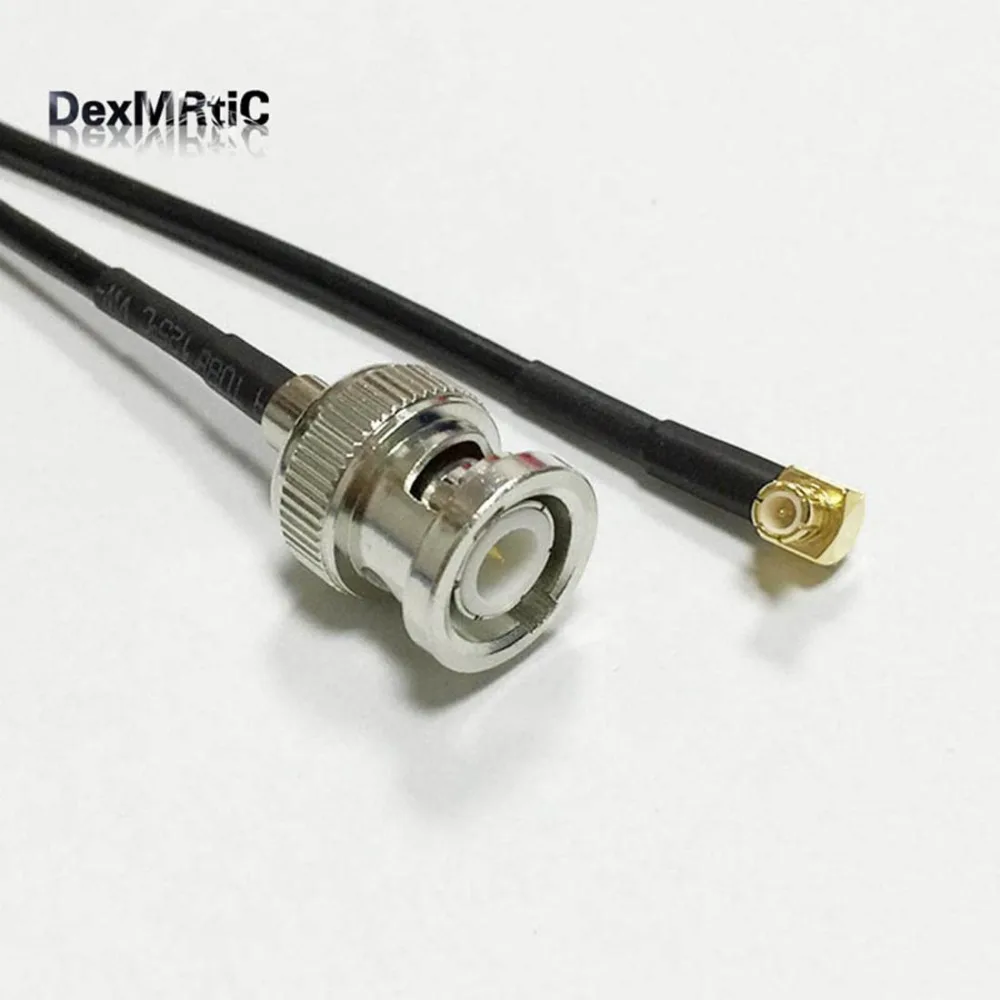 BNC штекер разъем Переключатель MCX Штекер правый угол разъем RG174 кабель 20 см " адаптер по оптовой цене быстрая