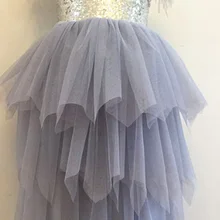 Летнее платье принцессы для девочек Новая длинная Стиль ботильоны Длина для маленьких девочек многослойное платье из пряжи перо рукава вечерние платье для выступлений