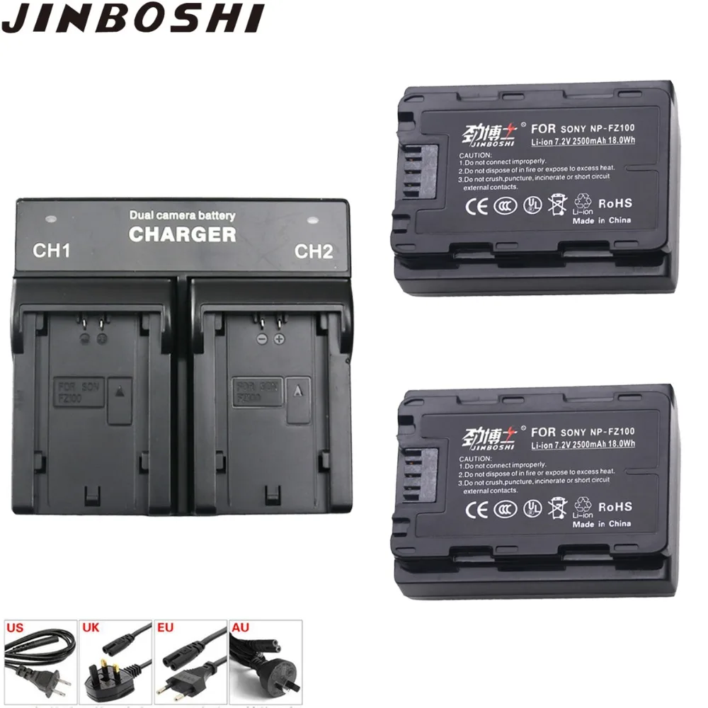 

2X NP-FZ100 NP FZ100 NPFZ100 Li-ion battery + Charger for Sony Alpha 9 A9 9R A9R 9S A9S A7RIII A7R3 7RM3 A7m3 BC-QZ1 bateria