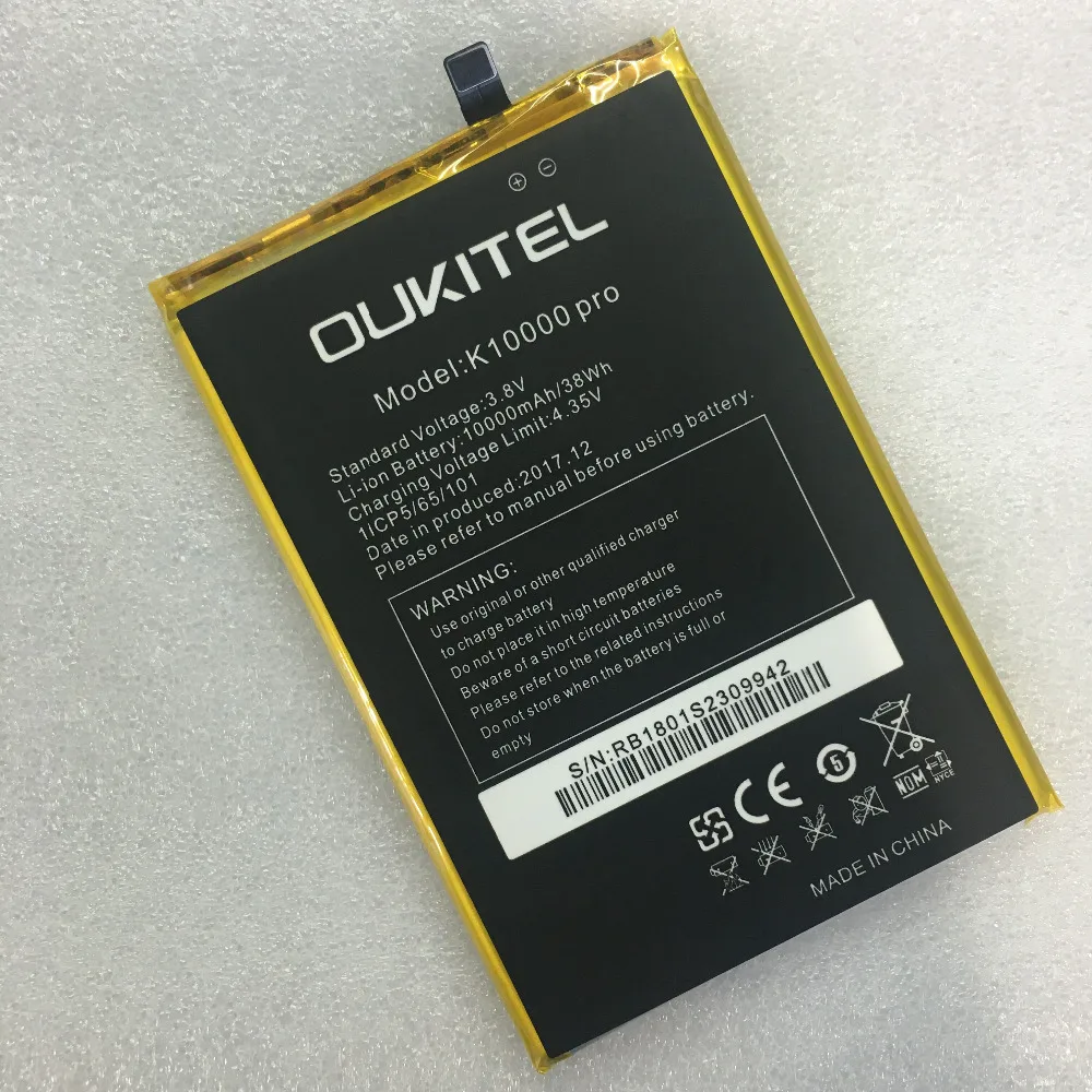 Двойной аккумулятор Oukitel k10000 Pro с большой емкостью, настоящий аккумулятор 10000 мАч, Сменный аккумулятор для мобильного телефона oukitel k10000 Pro