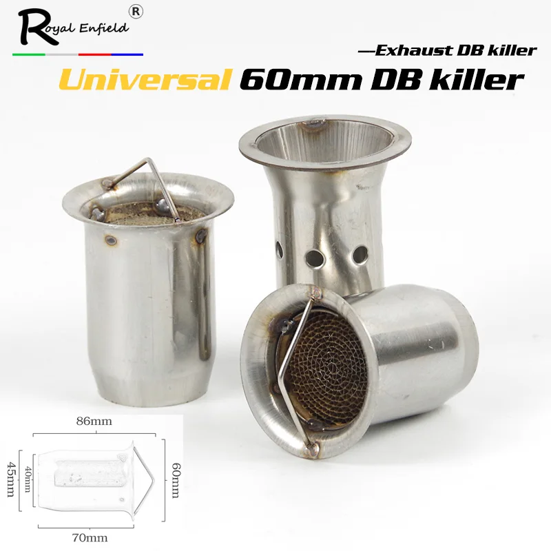 Silenziatore Di Scarico Moto Diametro 60Mm Silenziatore Db Killer Regolabile Eliminatore Di Rumore Rumore 60Mm 51 Db Silenziatore Killer Deflettore