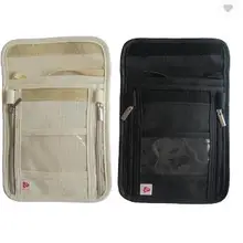 Пользовательский логотип 5 карманов Блокировка удобный Лучший Путешествия шеи висячая сумка для паспорта и документов