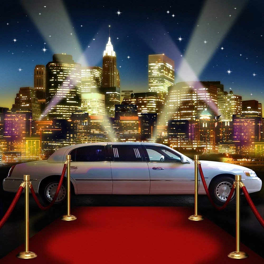 Star Attraction Paparazzi Vip Red Carpet City Skyline Car Light Background Computer Print Party Photo Backdrop Background Aliexpress