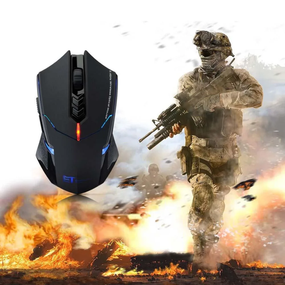 

Original ET X-08 2400 DPI Adjustable 2.4G Wireless Gaming Mouse 7 Buttons Scroll Wheel LED Optical Mice For PC/Computer/Laptop