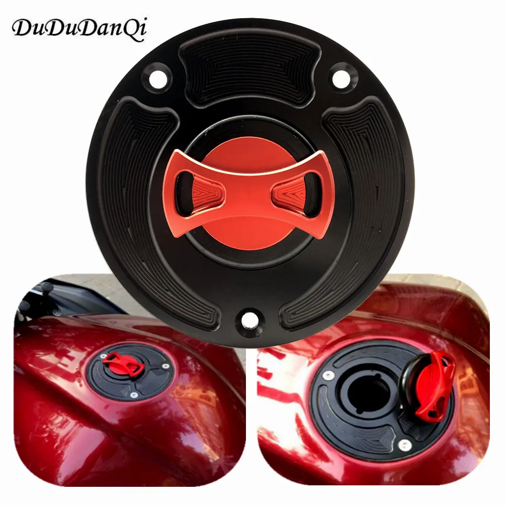 Aluminum Keyless Motorcycle Fuel Tank Gas Cap Cover For Suzuki GSXR 600