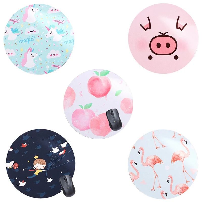 Unicorn Print Round Mouse pad
