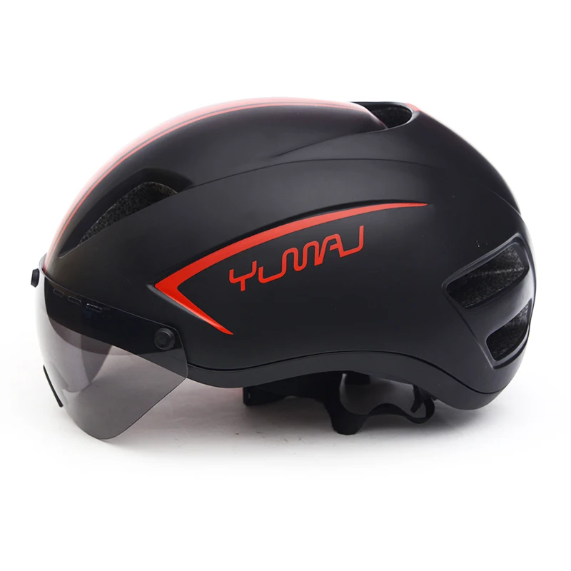 Велосипедный шлем с очками для мужчин-313 г, ультра-светильник для шоссейных гонок, велосипедный шлем, велосипедный защитный шлем, Timed, дорожный велосипедный шлем, объектив