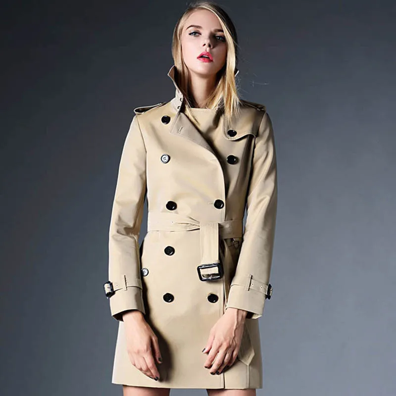 Trench Coat 2017 Fall Fashion Womens Runway Windbreakers Clothing