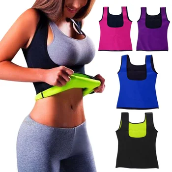 

Women Slimming Vest Neoprene Fitness Workout Body Shaper Sweat Crop Top Weight Loss Shapewear Short Tank Tops H9