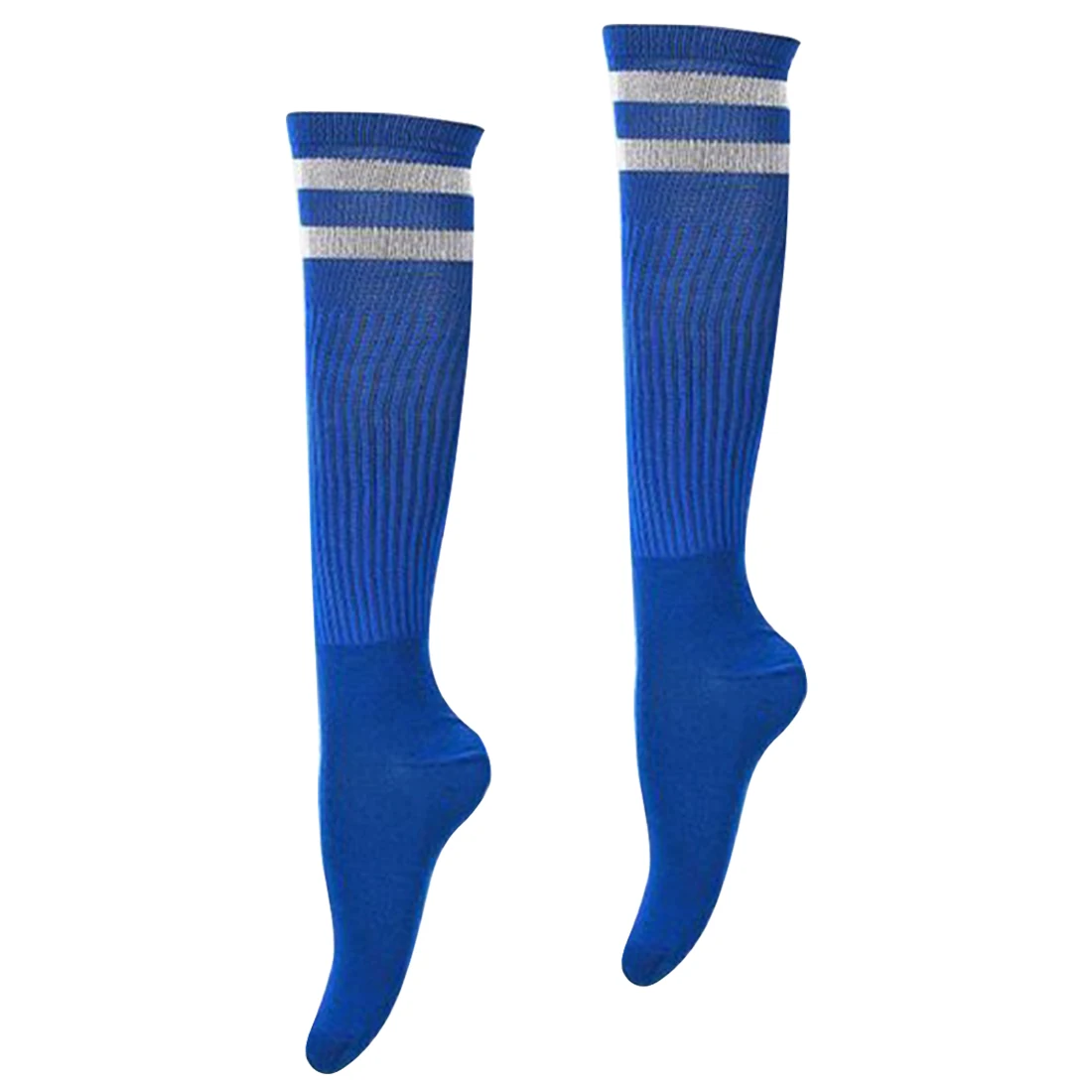 Brand New 1 Pair Adult Striped Thicken Soccer Baseball Football Socks Over Knee Ankle Sports Long Cotton Socks for girl Women - Цвет: 4