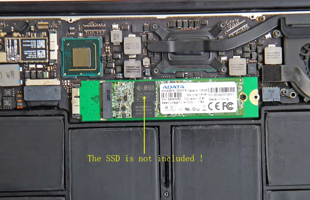 6 + 12 контактов до 64 Гб 128 ГБ 256 512 M.2 NGFF SSD для 2011 версии MacBook Air A1370 A1369 MC968 MC965 MC966 MC969