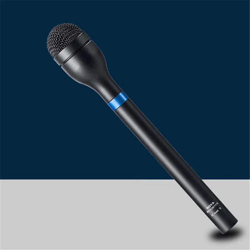 

BOYA By-Hm100 Wireless Handheld Microphone Omni-Directional Dynamic Microphone Xlr Long Handle Aluminum Body For Eng/ Intervie