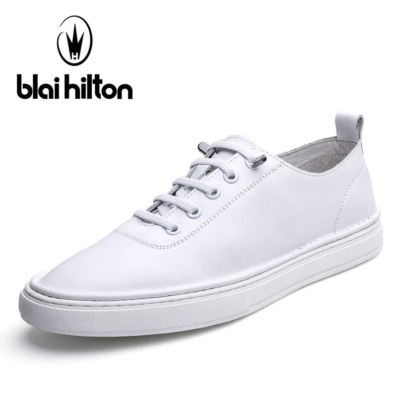 

Blai Hilton 2018 New Fashion Summer men shoes Genuine Leather shoes Breathable/Comfortable Business Men's Casual Shoes