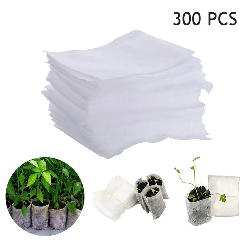500400300200pcs Seedling Raising Grow Bags Nursery Pots Seed-Raising Bags Non-woven Fabrics Garden Supply 8x10cm #4p08 (15)