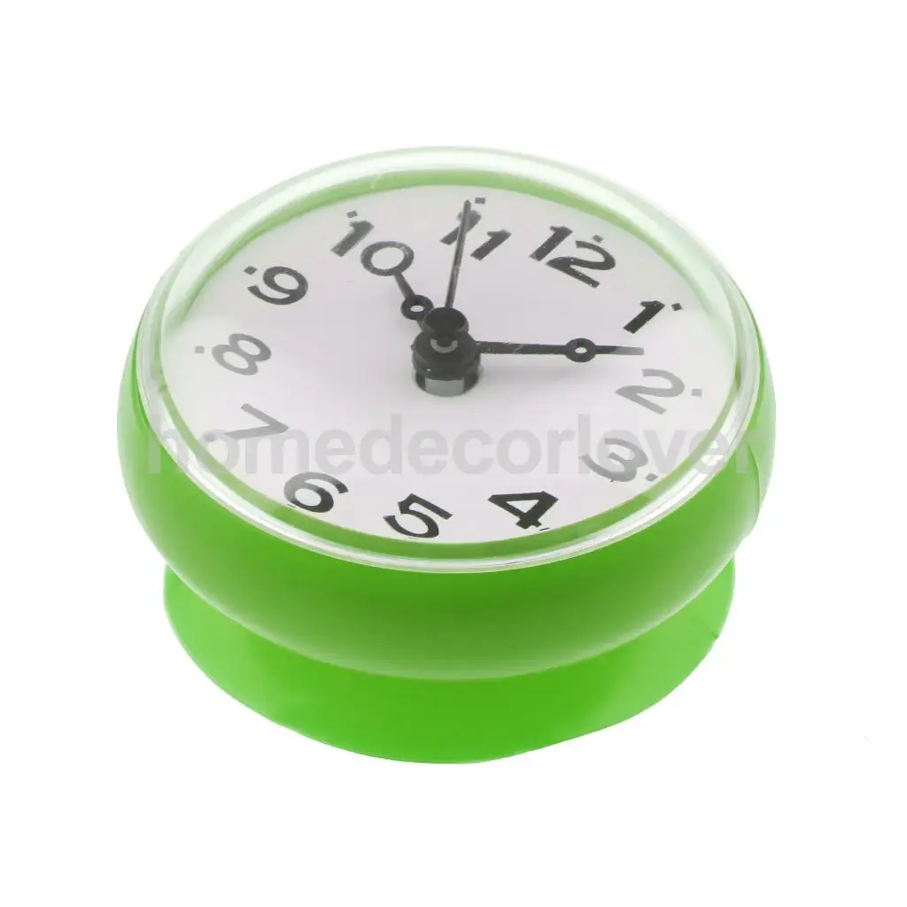 Water Resistant Shower Clock Suction Cup Bathroom Kitchen Clock Wall/Window Glass/Mirror Sucker