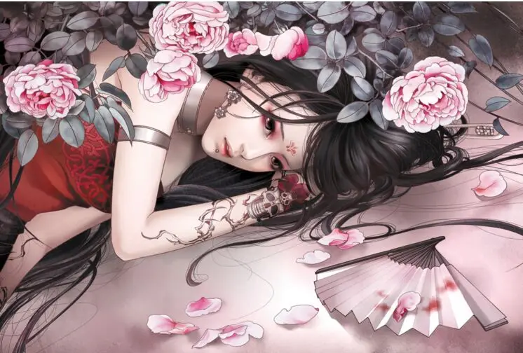 

Tattoo beauty women The wooden puzzle 1000 pieces ersion paper  jigsaw puzzle white card adult children's educational toys