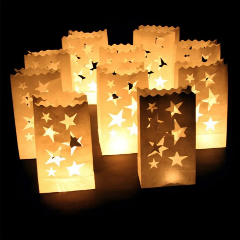 1 шт. бумажный фонарь с сердцем чайный светильник держатель Luminaria лампион сумка