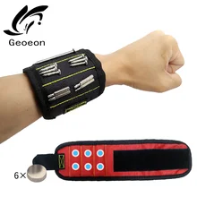 Магнитный браслет для поддержки запястья сумка для инструментов Электрик ремень для запястья Шурупы Для ногтей сверла держатель инструменты для ремонта A30