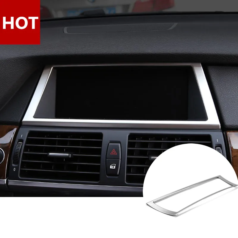 

For BMW X6 E71 Interior Dashboard GPS Navigation Frame Cover Trim 2009-2014