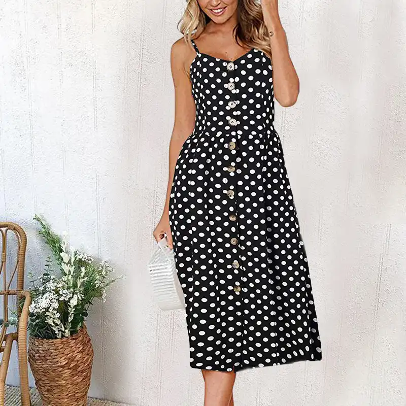 90s polka dot dress