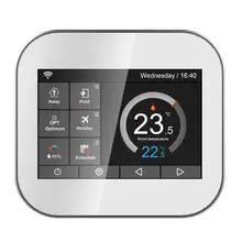 Фотография Wifi touch thermostat for water heating/radiator valve by English/Russian/Polish/Czech/Italian/Spainish control by smart phone