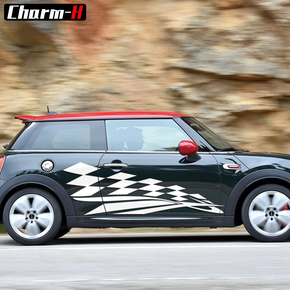 Наклейка на дверь с боковым флагом для MINI Cooper One S Hardtop R56 Convertible R57 Roadster R59 Countryman R60 F55