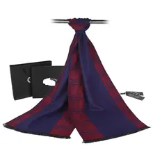 Fashion font b Tartan b font Scarf Men Luxury Brand Cashmere Scarf Winter Thick Foulard Homme