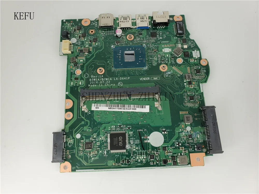 Материнская плата для ноутбука ACER aspire ES1 533 с процессором N4200 NBG411006