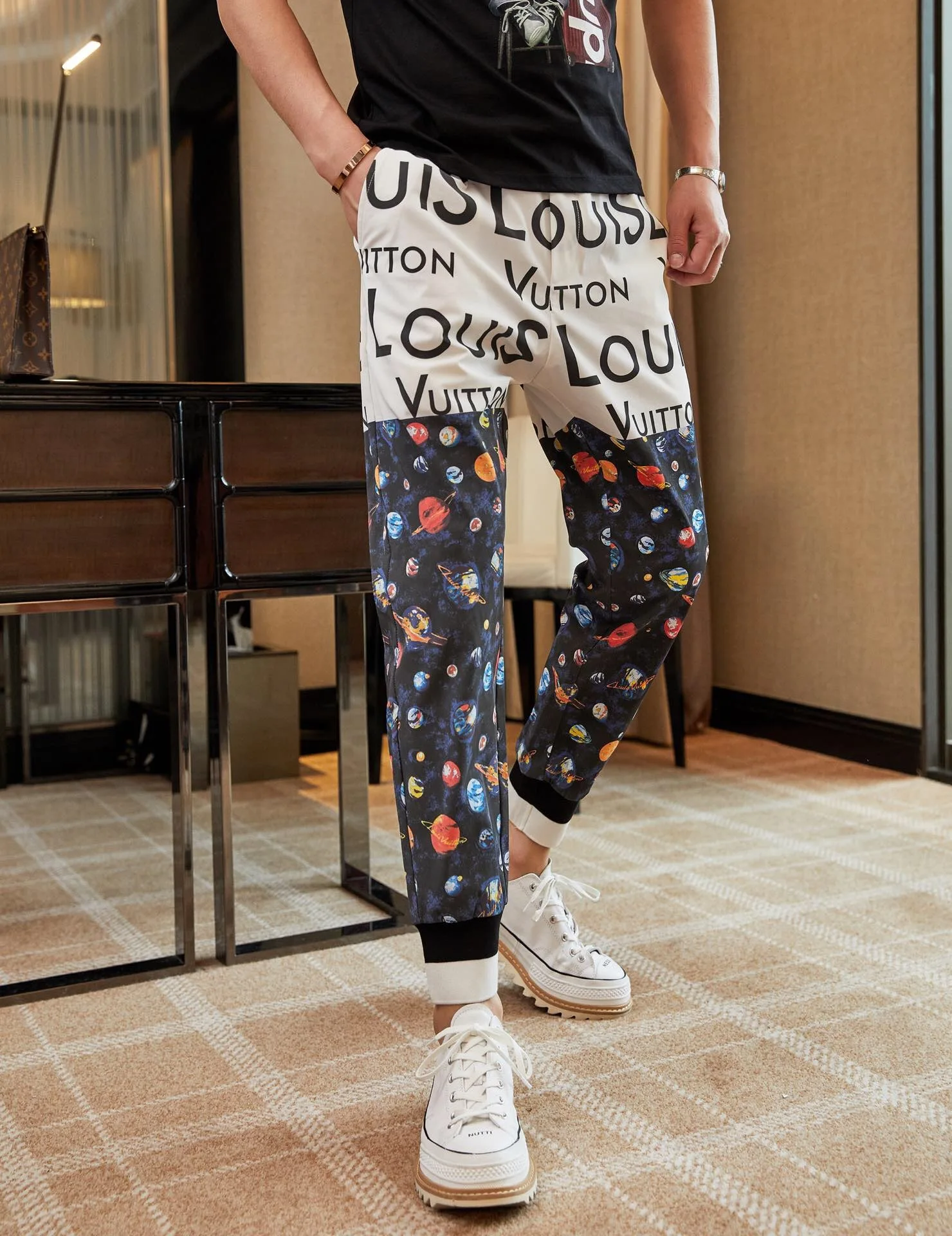 Pantalon Homme штаны с принтом Мужские повседневные штаны модные хип-хоп шаровары мужские худи джоггеры брюки
