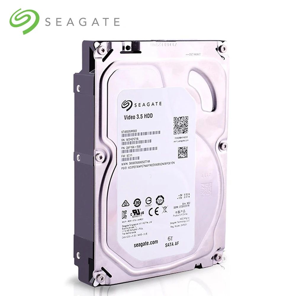 Seagate SkyHawk ST6000VX0023 6TB Surveillance Specialised Storage HDD SATA 6Gb s 7200 RPM 3 5 Inch