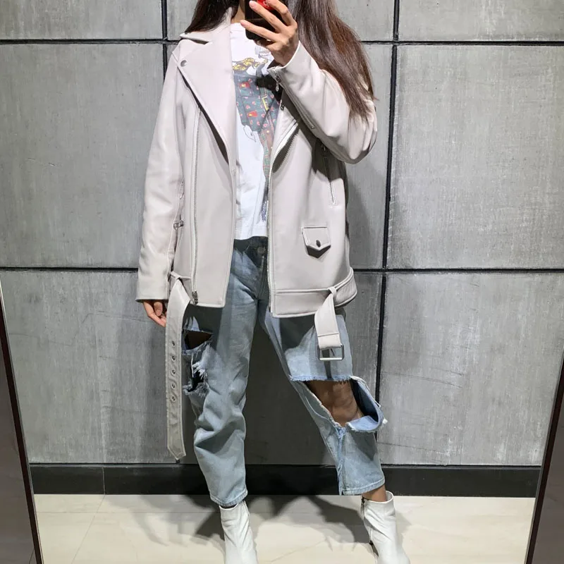 

ladies real leather jacket women genuine sheep leather jacket