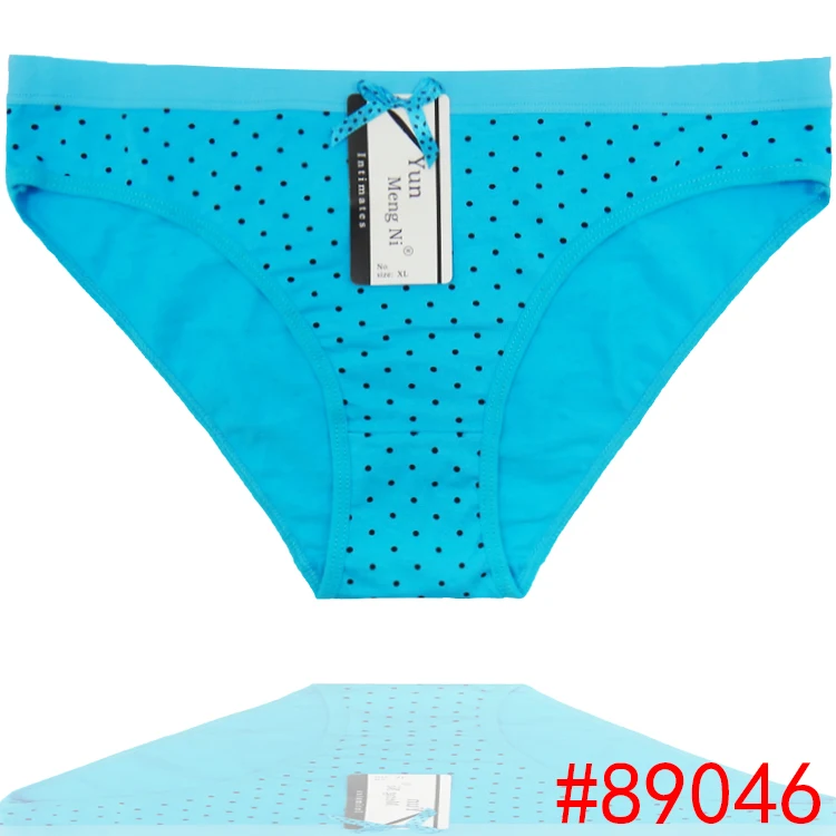 Promotion Dotted Cotton Lady Bikini Underwear Spandex Boyleg Stretch