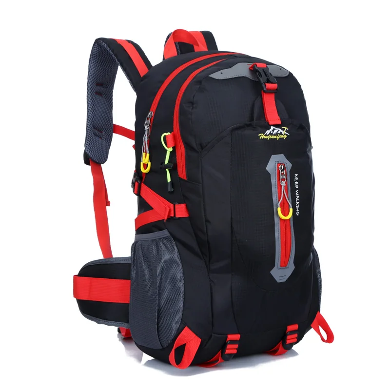 Водонепроницаемый уличный Рюкзак Для Путешествий, Походов, спорта, альпинизма, велоспорта, кемпинга, катания на лыжах, Mochila, рюкзак, спортивные рюкзаки, 40L - Цвет: black