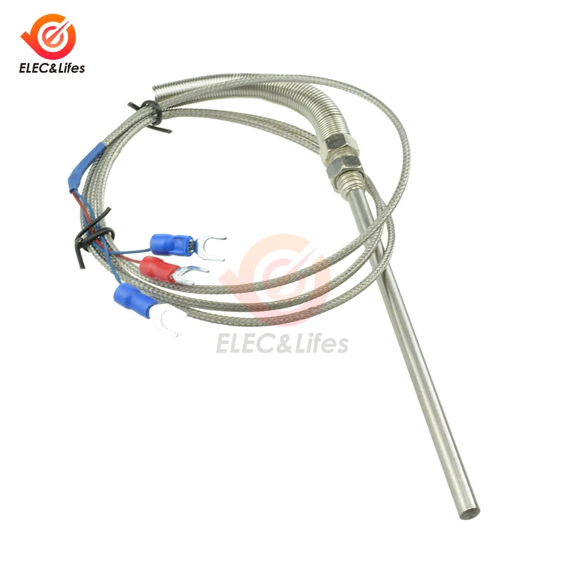 PT100 Temperature Sensor Thermocouple Wire M8 with 10cm Probe Tube Stainless Steel Shield for Controller | Инструменты