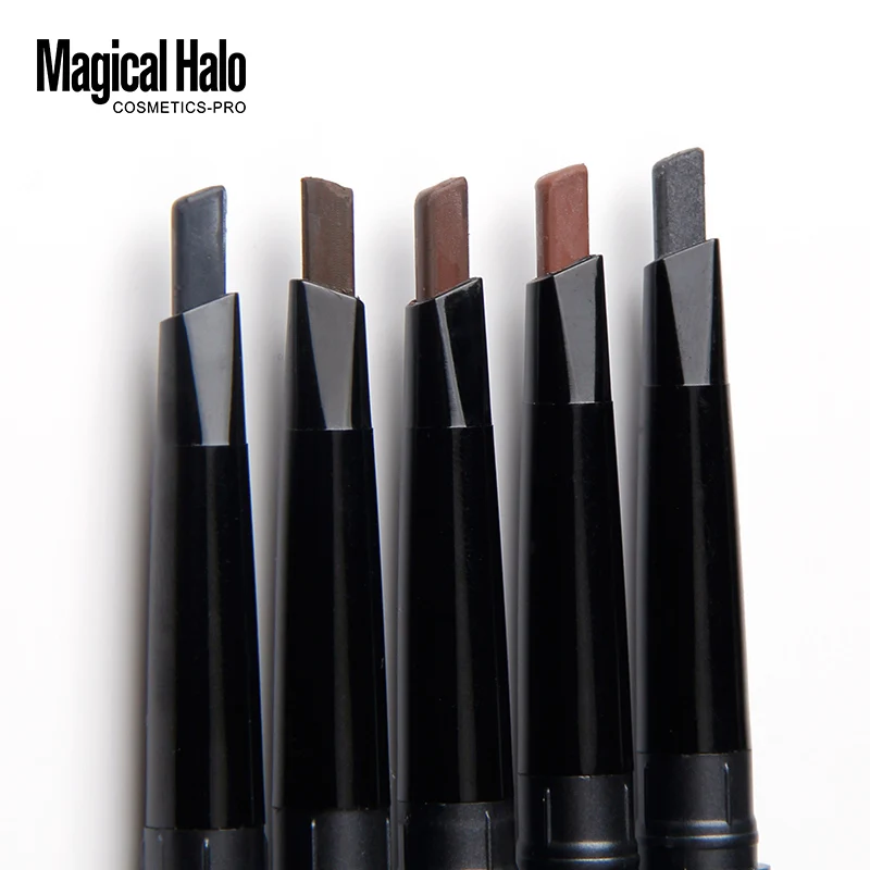Professional Brand Eye Brow Cosmetic High Quality Waterproof 5 Color Black Coffee Brown Eyebrow Enhancer Pencil Eye Makeup