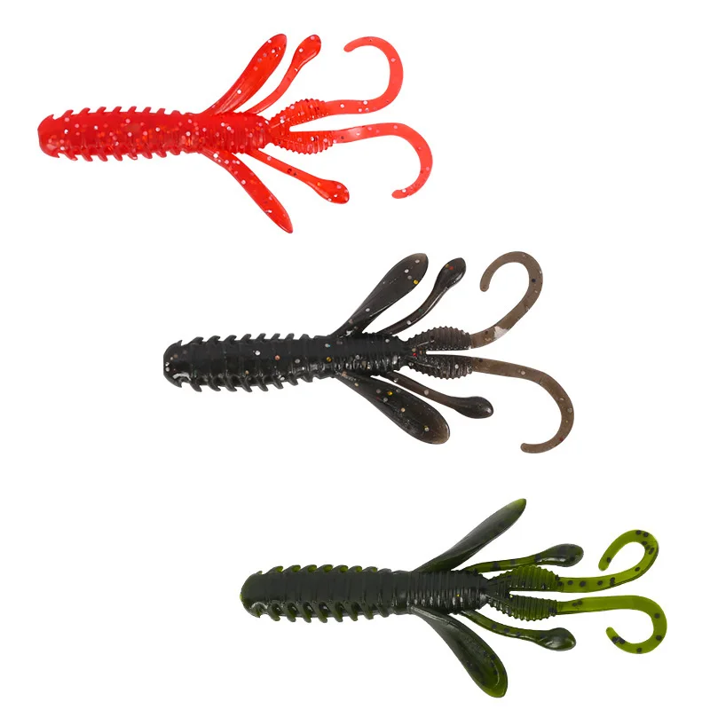 

TSURINOYA Soft Baits CrankBait Soft Fishing Lure Wobble Hollow Fish Lures Swimbait Shrimp Pesca Tackle Fish 85mm 4.5g 24pcs/set