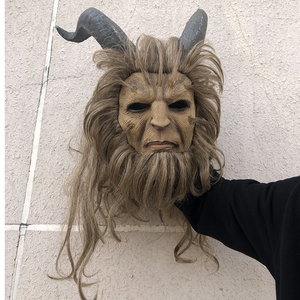 Beauty and The Beast Mask Cosplay Adam Prince Masks Latex Beast Helmet Carnival Halloween Chiristmas Party Props Dropship7