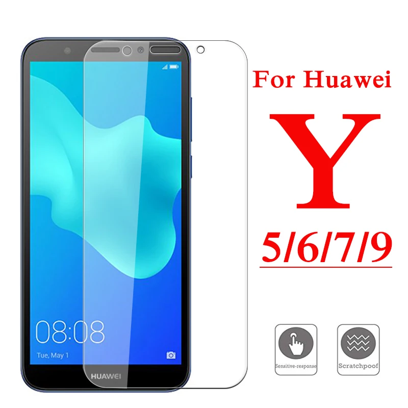 Закаленное стекло для Huawei Y3 Y5 Y6 Y7 Y9 Prime 2017 2018 2019 защитная пленка защита экрана 2 шт. |