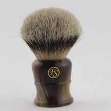 28 мм кисть King "FS"-# MS28-FH33, маньчжурийский серебряный наконечник кисточка для бритья из барсучьего волоса с искусственной Роговая ручка