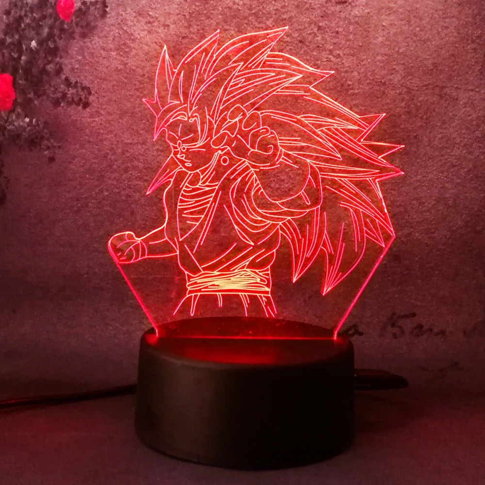Seven Dragon Ball Son Goku saiyan 3D LED Lava ночник для детей детские игрушки сенсорный 7 цветов