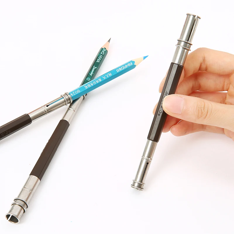 

3PCS New Adjustable Dual Head Pencil Extender Holder Sketch Art Write Tool School Office Supplies