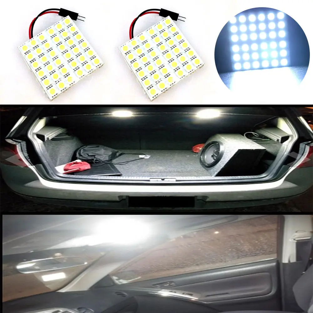 

Keyecu White 5050 36SMD LED Panel Dome Reading Light Lamp T10 BA9S Festoon Adapters turn signal light,corner light,parking light