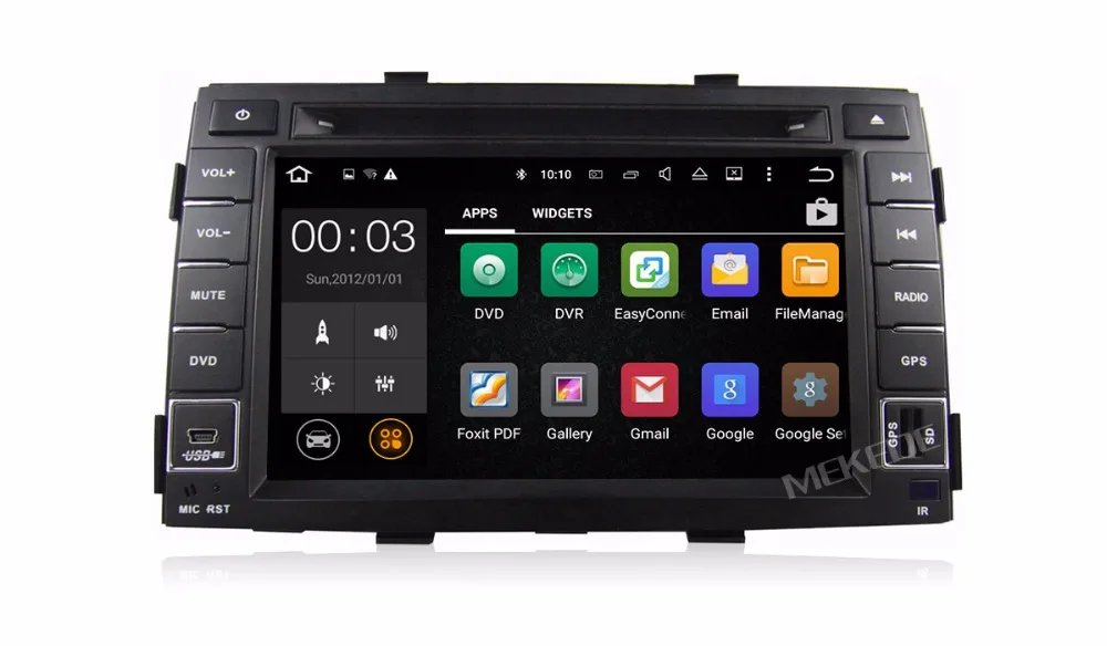 Top Free shipping 7inch  Android7.1 2G ARM  for KIA Sorento 2010 2011 2012 car audio radio player with gps navigator  dvd player 12