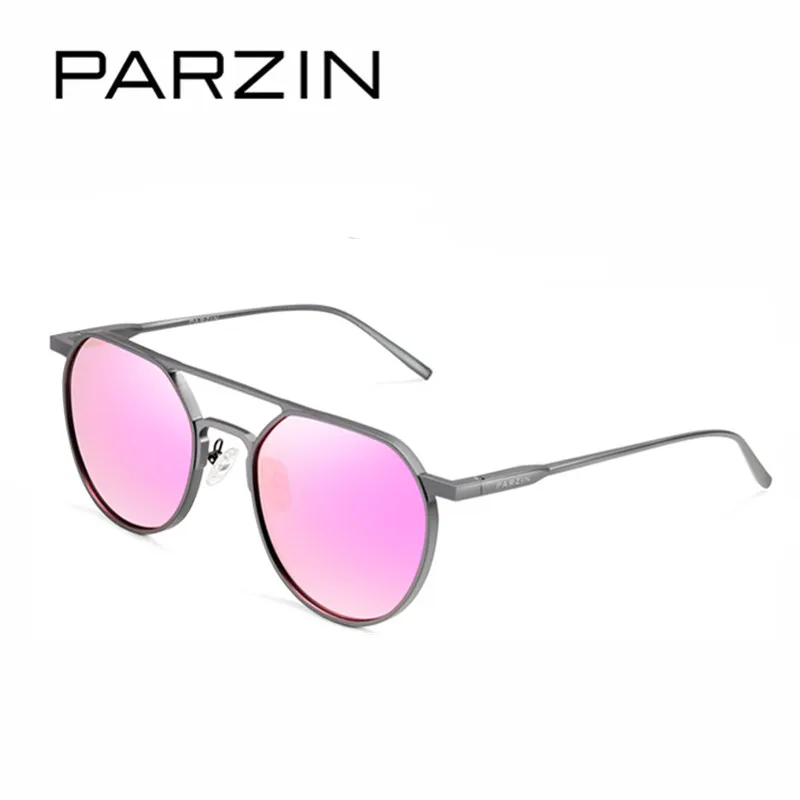 Parzin Fall black Coating Mit Für Designer Driving orange Rahmen Spiegel Purple silver Gläser 8168a Sonnenbrille Echt Pilot Polarisierte Legierung OFaqOr